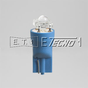 led bulb 24v t10 1 led quadrato blue in box